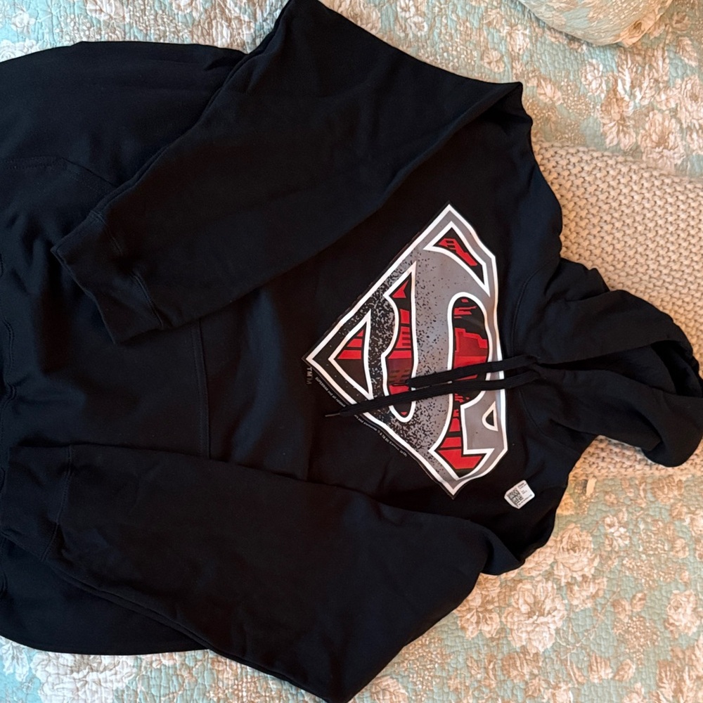 Gildan Black and Red Superman Logo Men's Sweater
